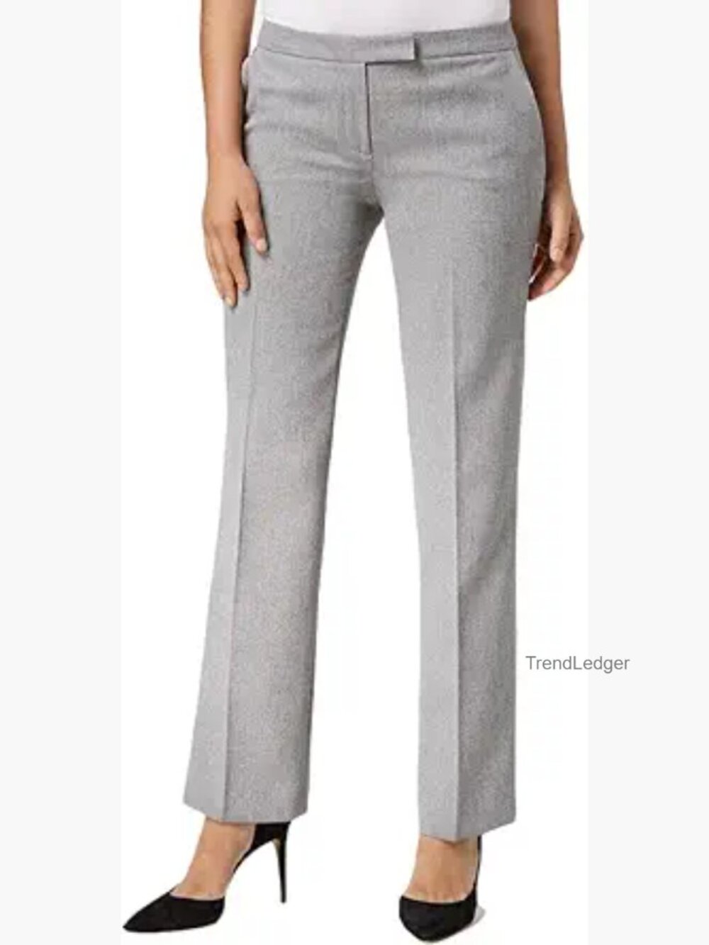 Straight Leg Dress Pants Trousers Stretch Crepe Career Slacks